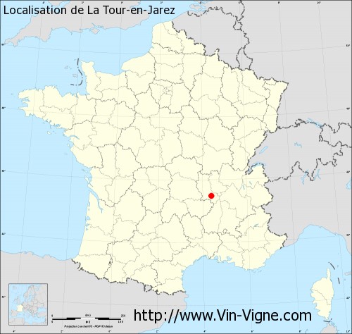 Carte  de La Tour-en-Jarez